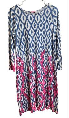 Lilly Pulitzer Ophelia Swing Dress Blue White Pink